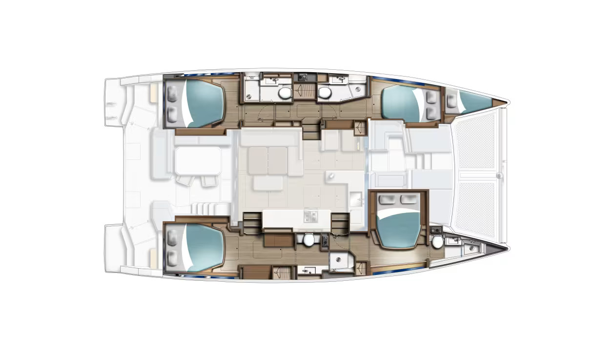 Rzut jachtu Leopard 46 Sunsail 464 Premium Plus