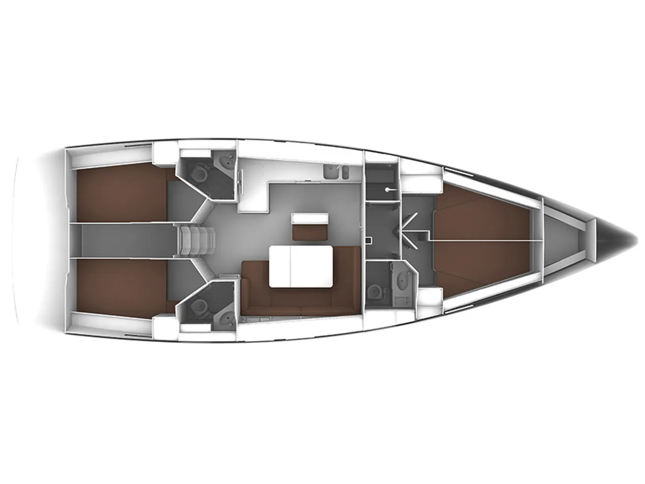 Rzut jachtu Bavaria Cruiser 46 Charm