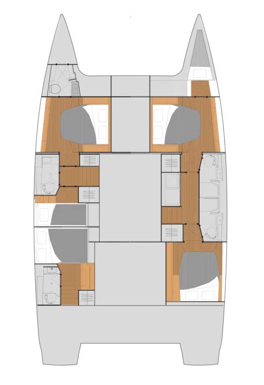 Rzut jachtu Fountaine Pajot Tanna 47 Sam