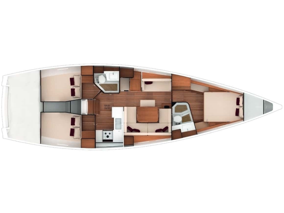 Rzut jachtu Italia Yachts 13.98 Papillon