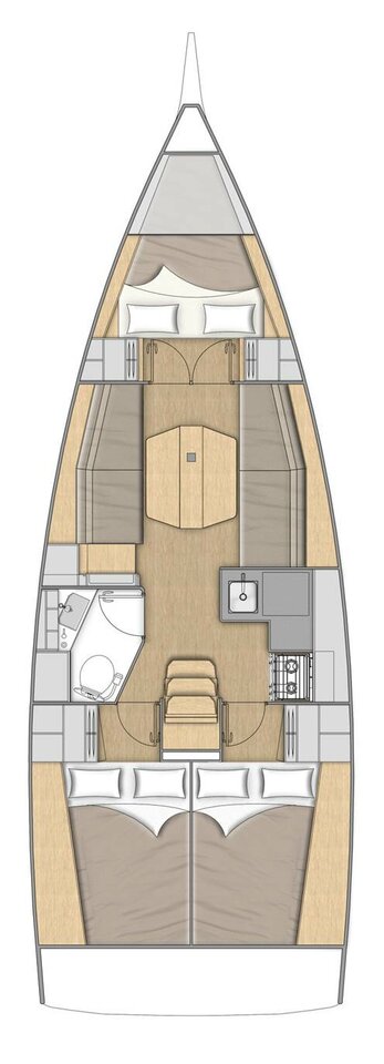 Rzut jachtu Oceanis 34.1 Rooster