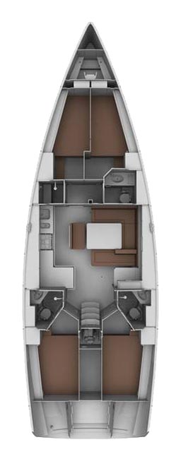 Rzut jachtu Bavaria Cruiser 45 Aiolos