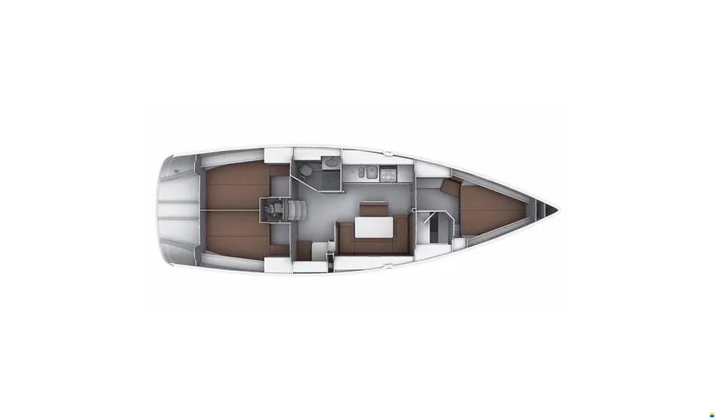 Rzut jachtu Bavaria Cruiser 40 Star Fabian