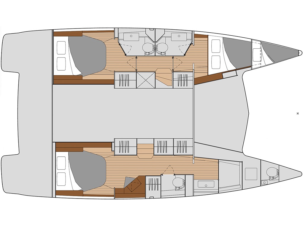 Rzut jachtu Fountaine Pajot Isla 40 Serenita