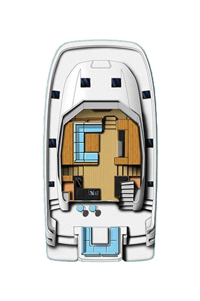 Rzut jachtu Aquila 44 Adriatic Z