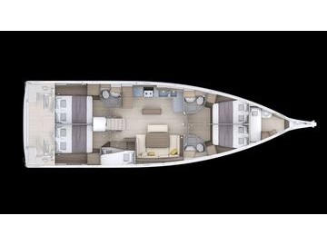Rzut jachtu Oceanis 52 Sunny