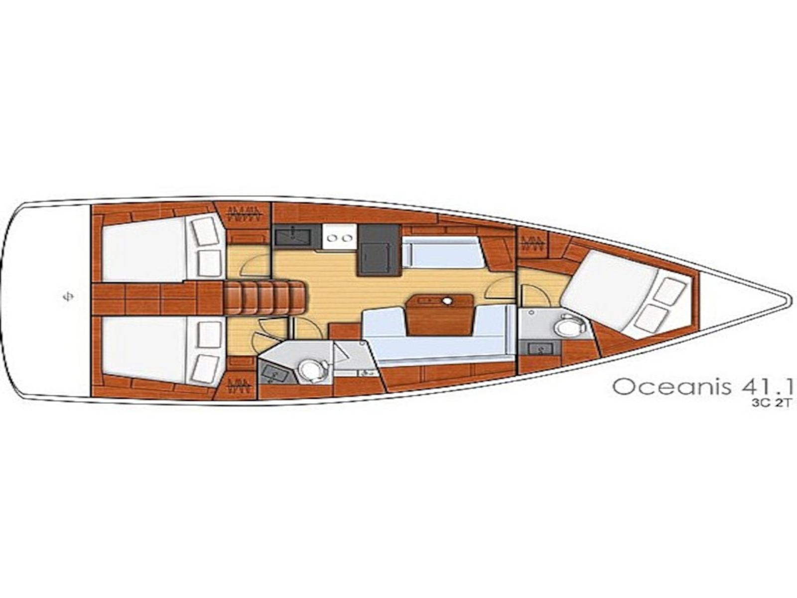 Rzut jachtu Oceanis 41.1 Diamanti I