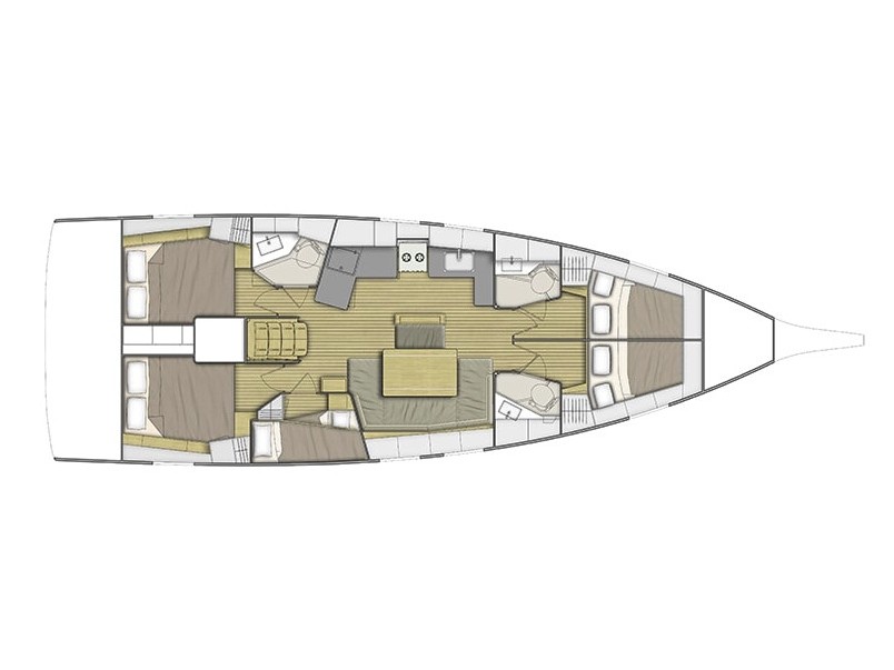 Rzut jachtu Oceanis 46.1 MariMar