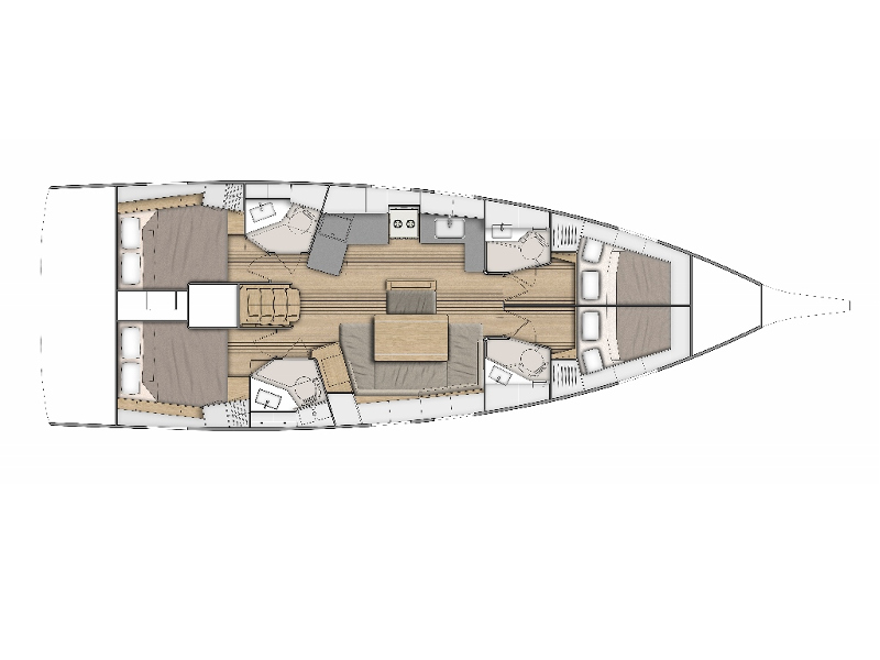 Rzut jachtu Oceanis 46.1 Nemo