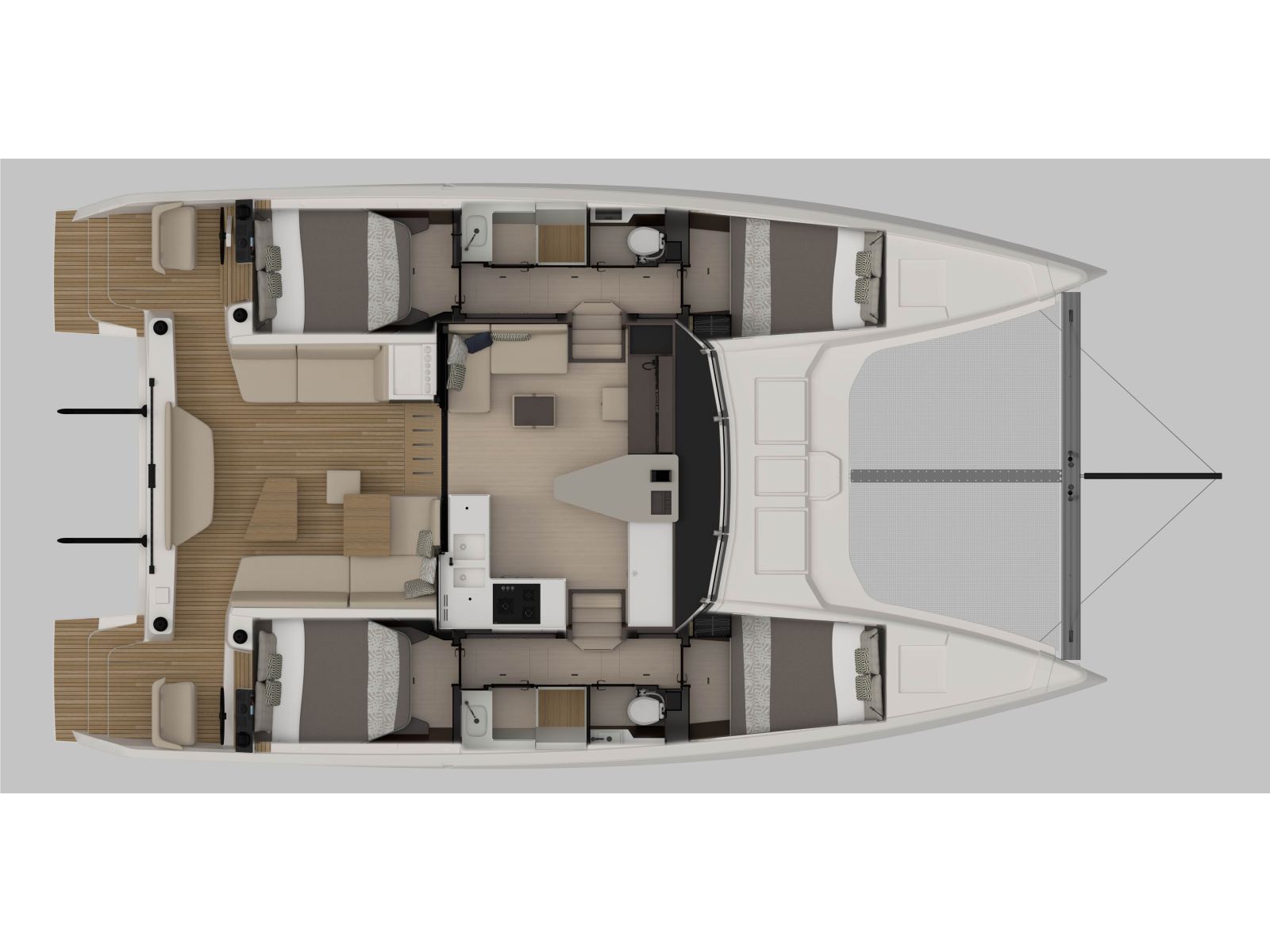Rzut jachtu Nautitech 44 Open Hydra