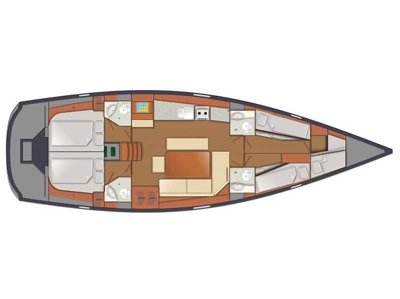Rzut jachtu Delphia 47 Arctic Light