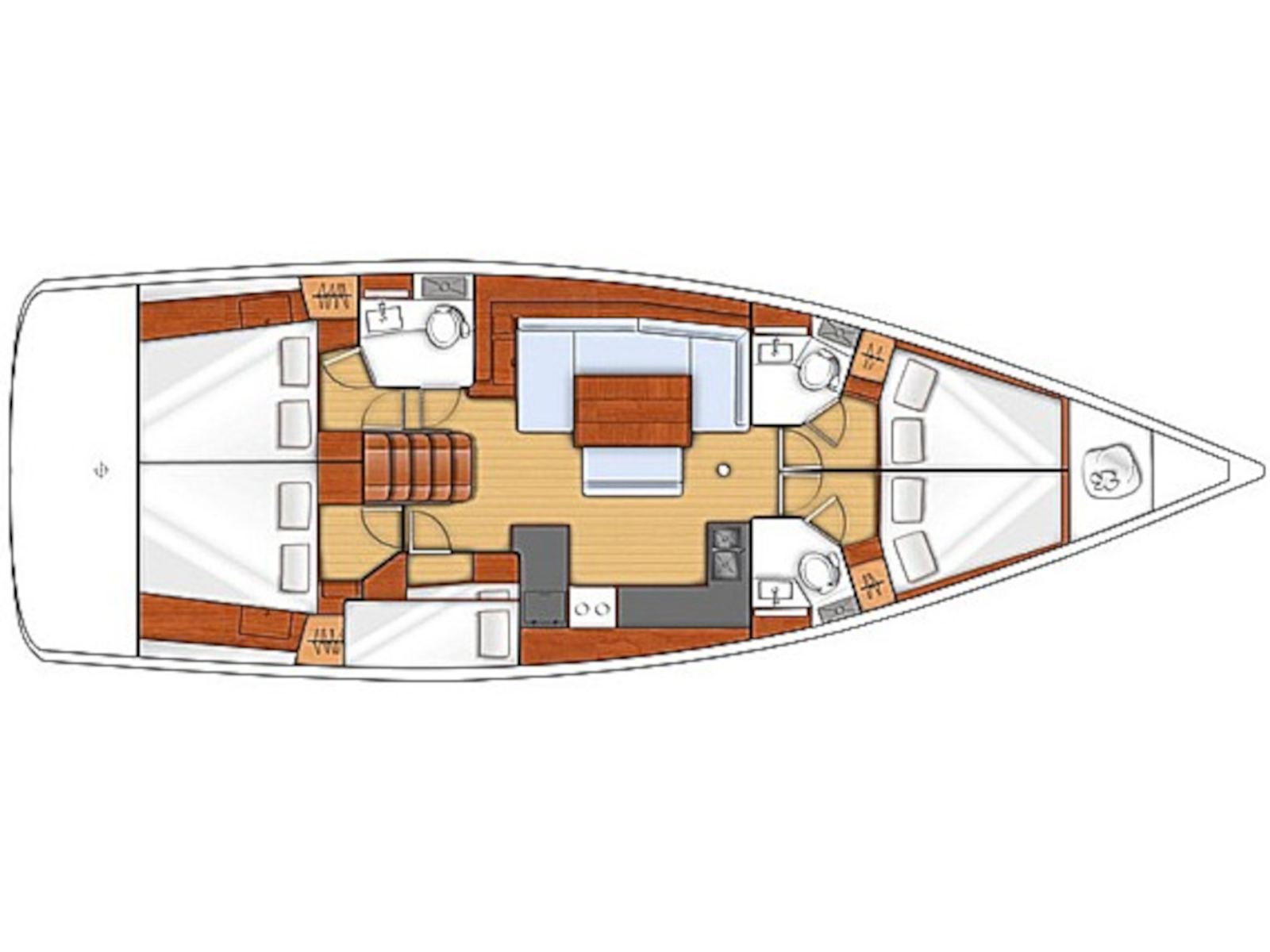 Rzut jachtu Oceanis 48 INVICTUS