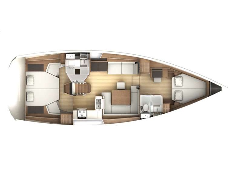 Rzut jachtu Sun Odyssey 45DS Good Decision