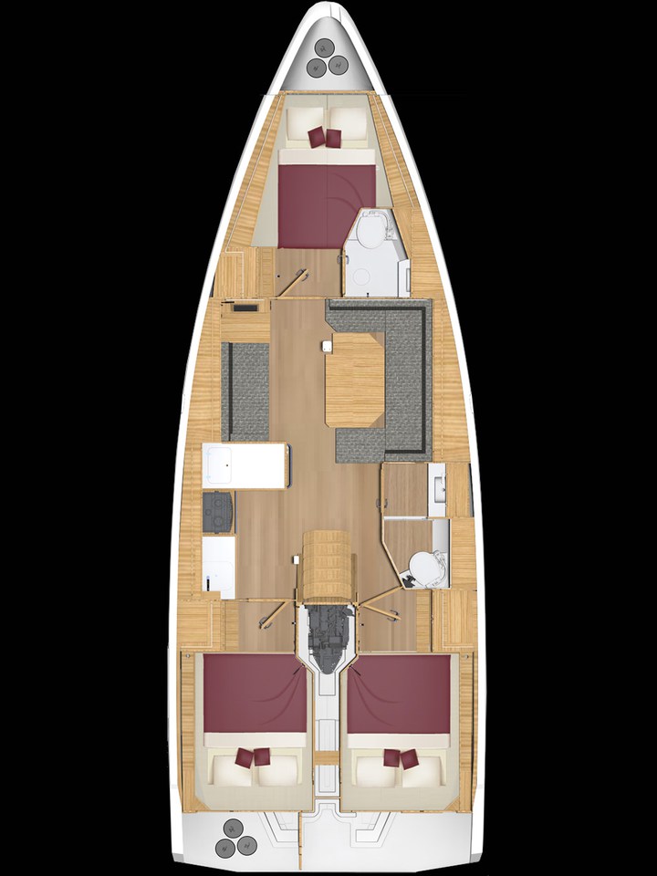 Rzut jachtu Bavaria C38 Asterix
