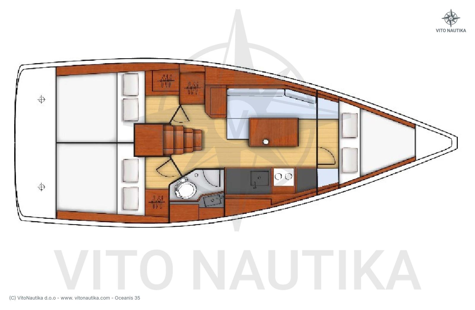 Rzut jachtu Oceanis 35 Mare Animi