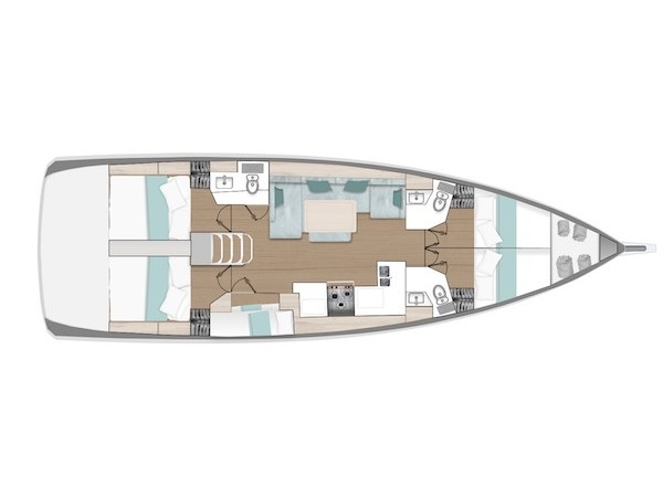 Rzut jachtu Oceanis 48 ALISA