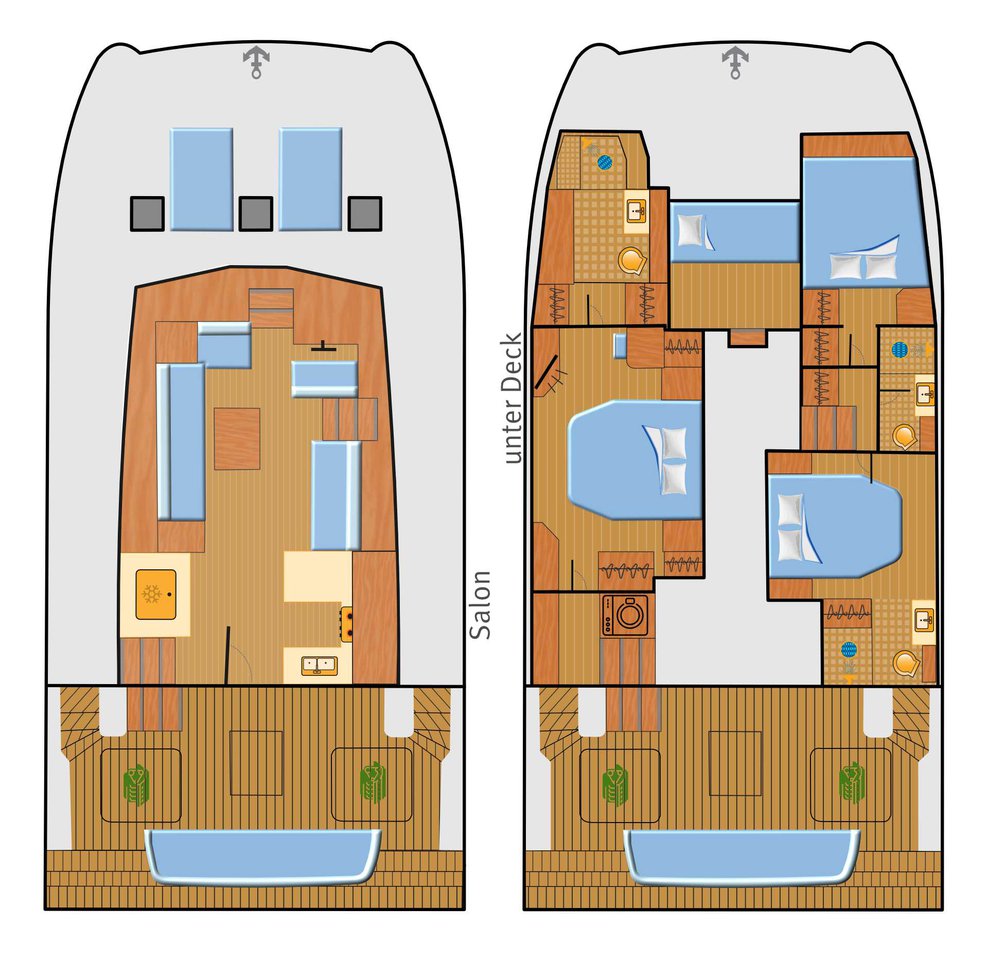 Rzut jachtu Fountaine Pajot MY6 Mamma Mia