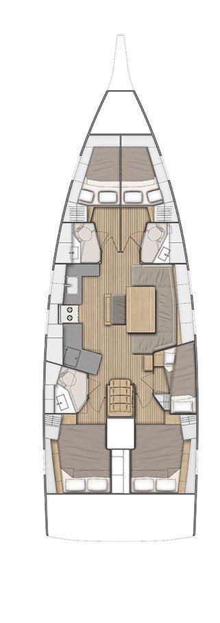 Rzut jachtu Oceanis 46.1 Kalmi