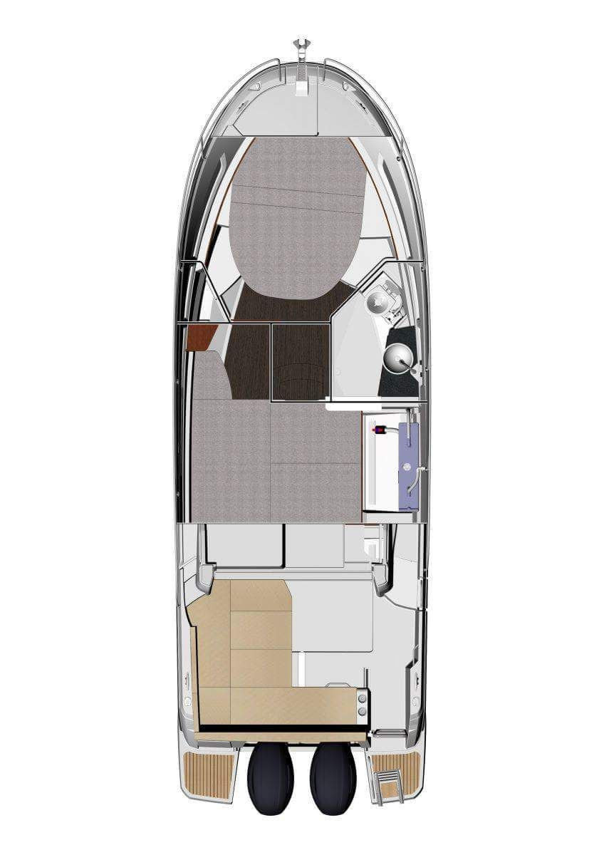 Rzut jachtu Merry Fisher 895 Aquaduck