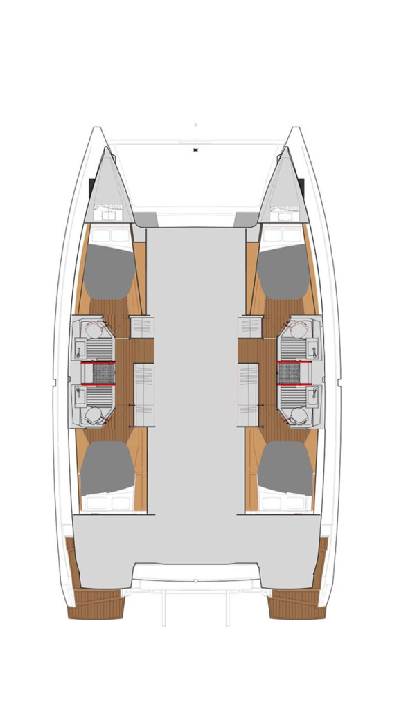 Rzut jachtu Fountaine Pajot Astrea 42 Nostos