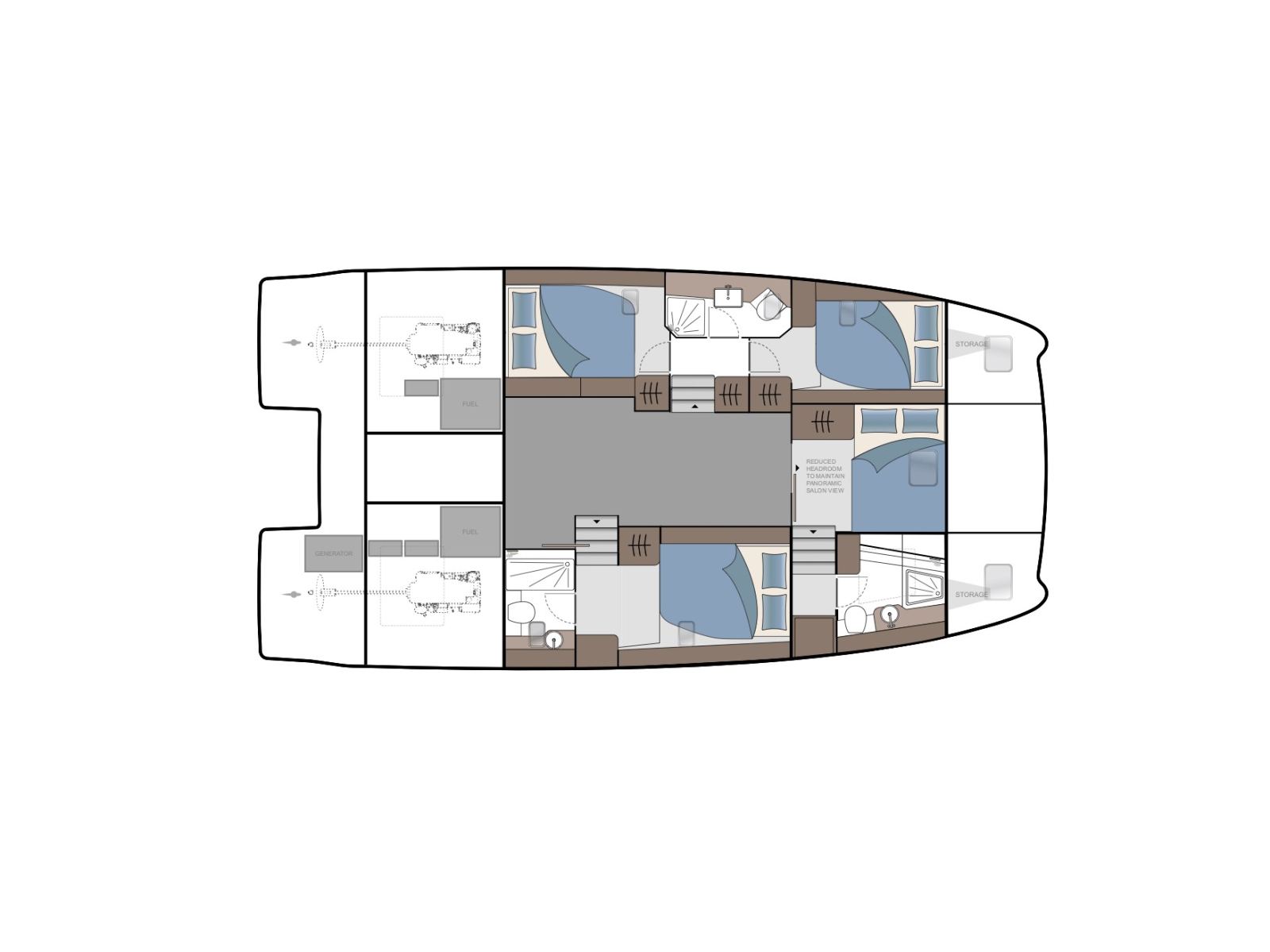 Rzut jachtu Aquila 42 Yacht Big Joy
