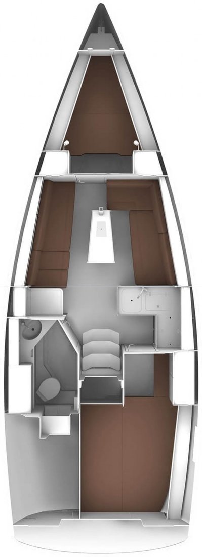 Rzut jachtu Bavaria Cruiser 34 Maki I
