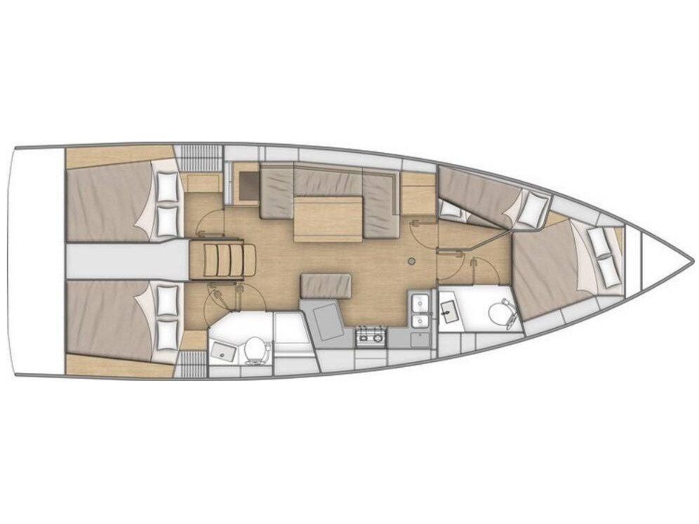 Rzut jachtu Oceanis 40.1 MAMMA MIA