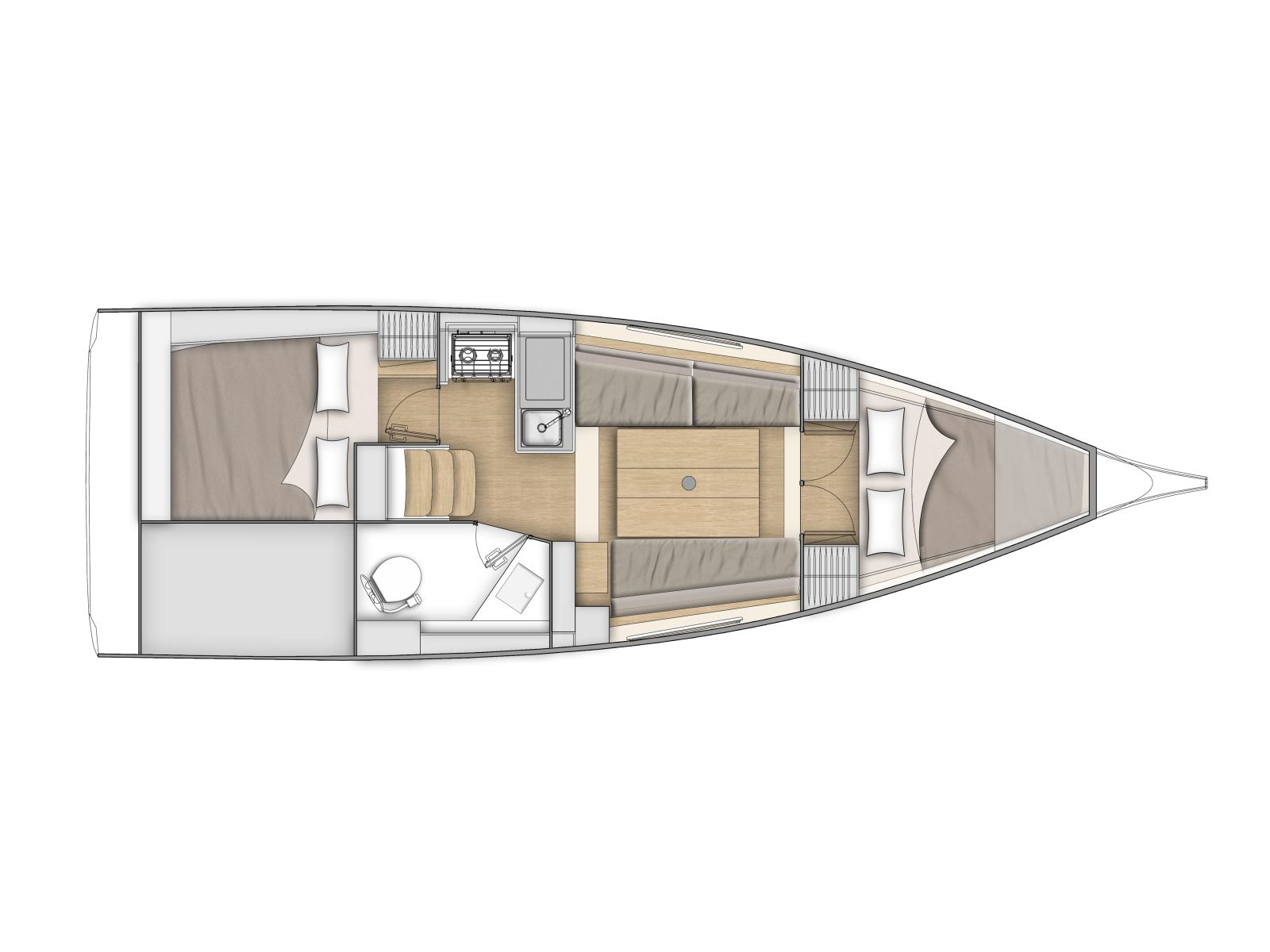 Rzut jachtu Oceanis 30.1 Mimosa