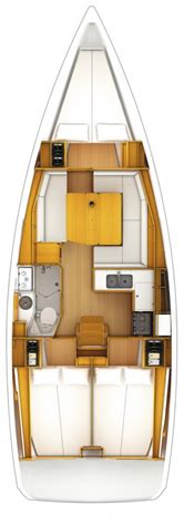 Rzut jachtu Sun Odyssey 379 Argo