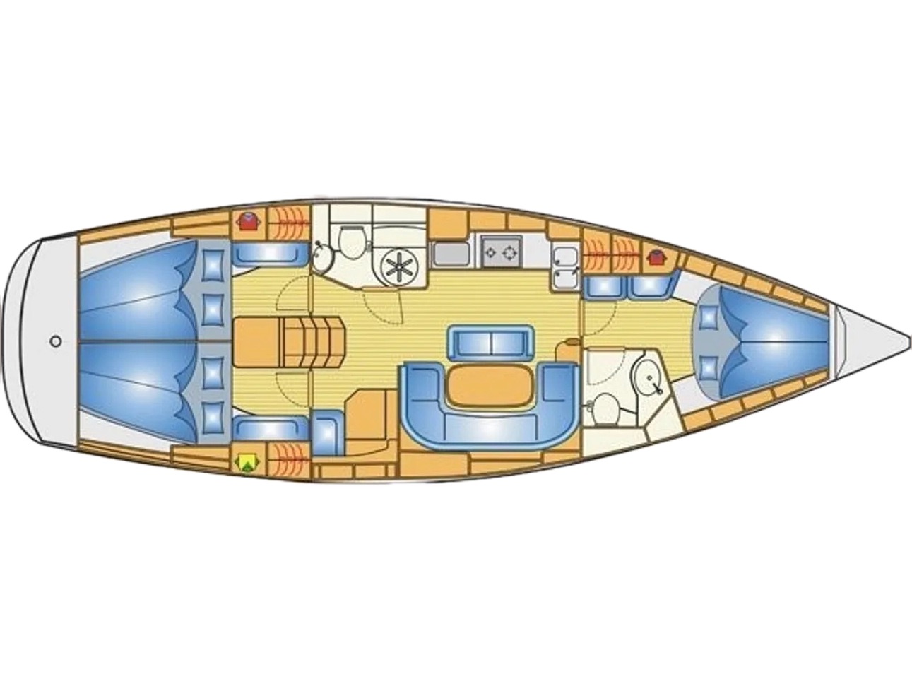 Rzut jachtu Bavaria 40 Cruiser Springrose