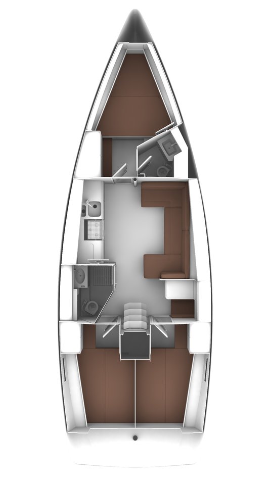 Rzut jachtu Bavaria Cruiser 41 Anemoessa