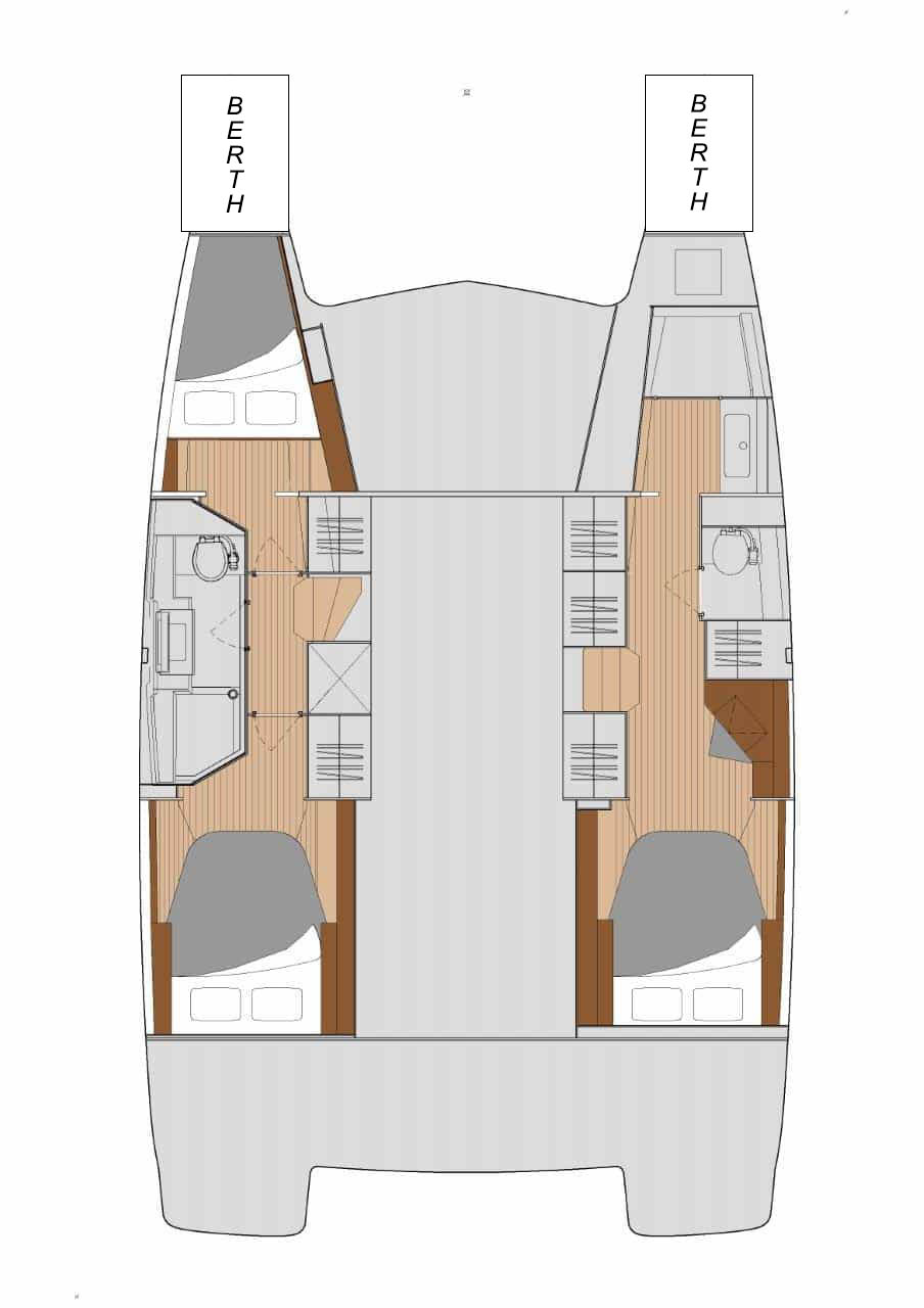 Rzut jachtu Fountaine Pajot Isla 40 Monkey Puppy