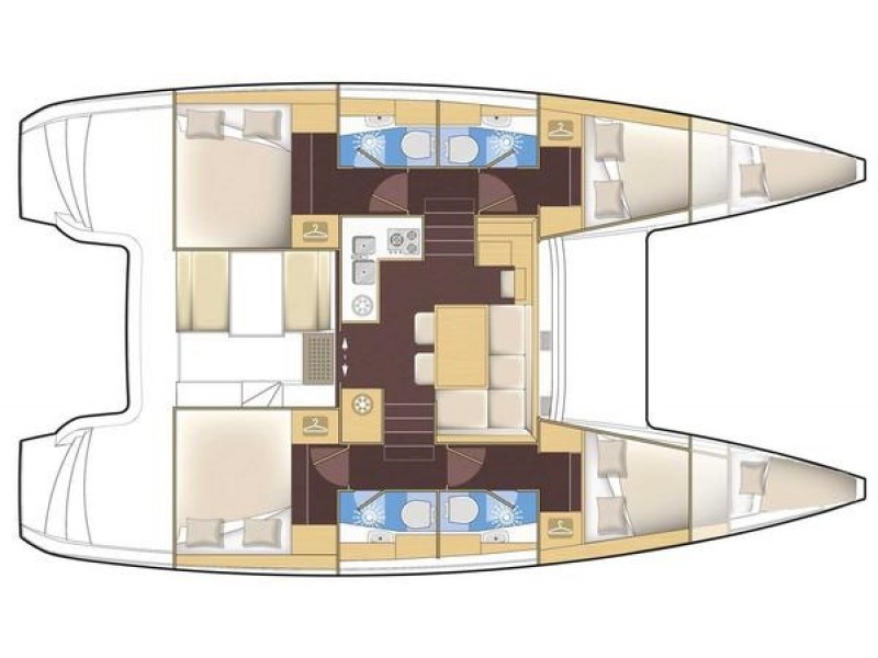 Rzut jachtu Lagoon 40 Andromeda