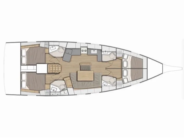Rzut jachtu Dufour 460 Grand Large Despoina