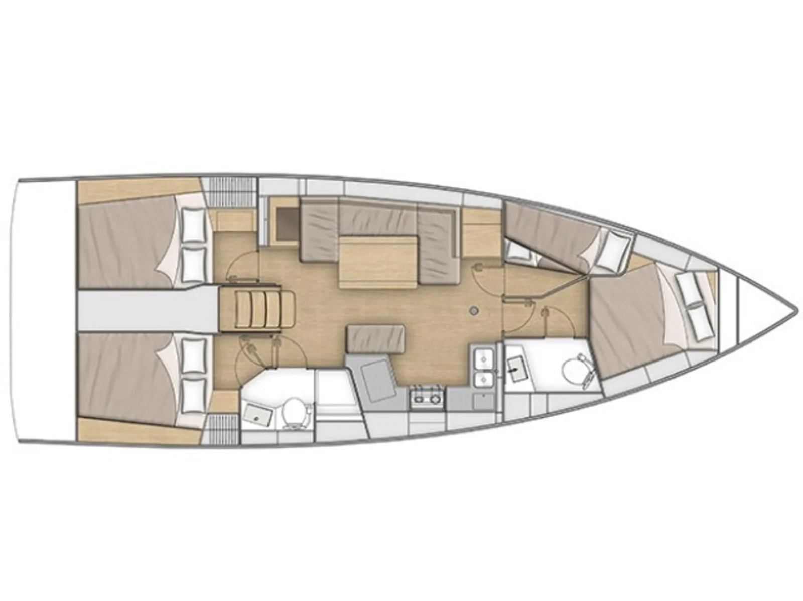 Rzut jachtu Oceanis 40.1 EISNER
