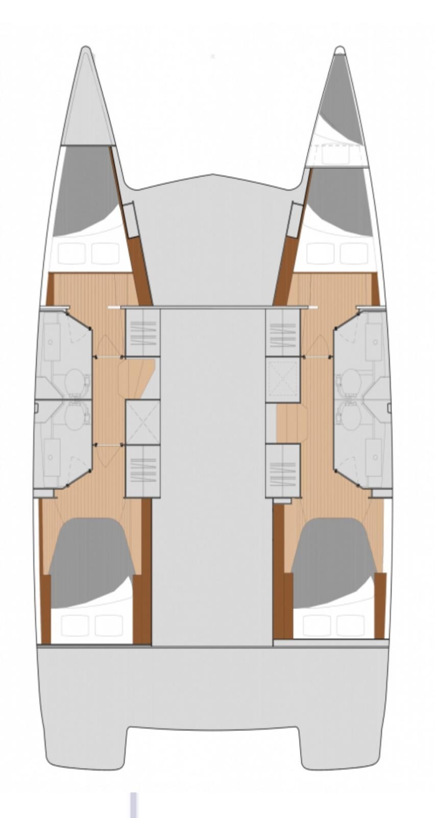 Rzut jachtu Fountaine Pajot Isla 40 Portofino