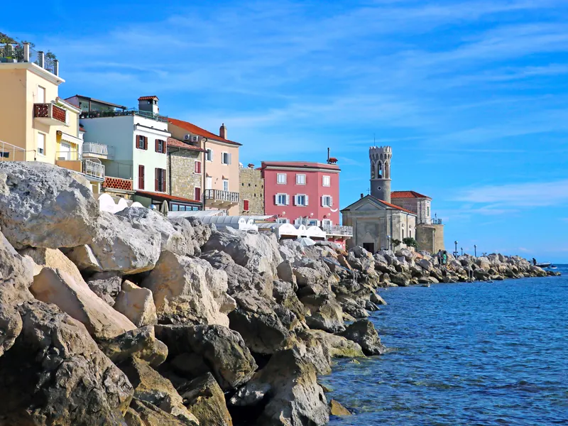 Piran nad Adriatykiem w Słowenii